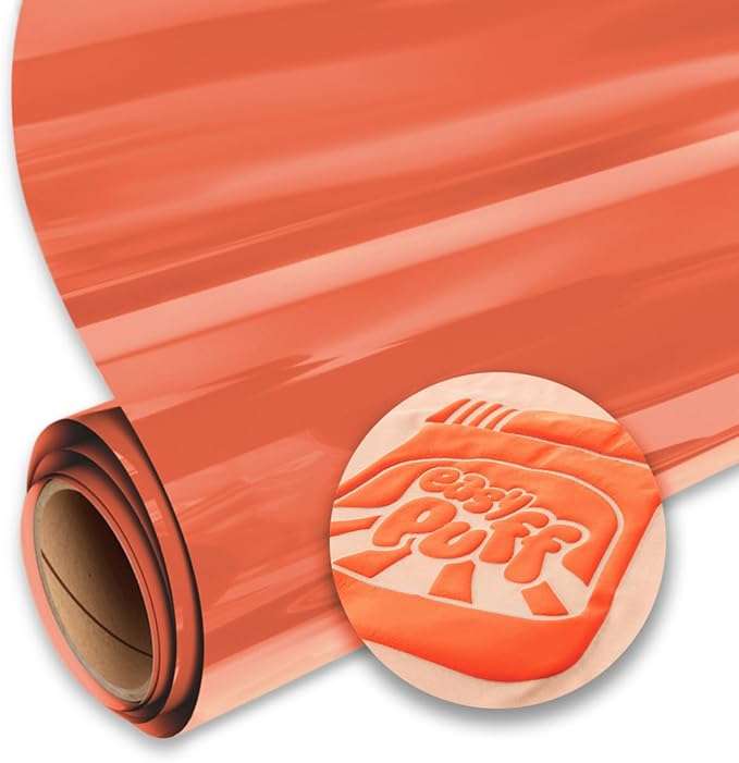 Vinilo termotransferible textil Siser EasyPuff naranja neón