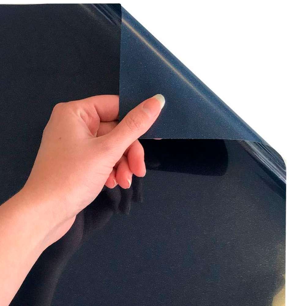 Vinilo termotransferible textil flock azul navy - Imagen 3