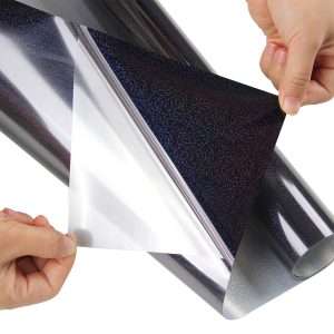Vinilo termotransferible textil Reswoy holográfico negro
