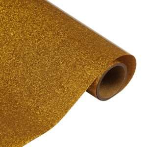 Vinilo termotransferible textil Reswoy glitter dorado
