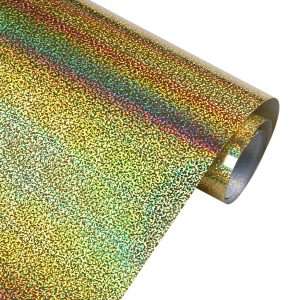 Vinilo termotransferible textil Reswoy holográfico dorado